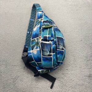 KAVU Rope Bag Blue Surf Ocean Photography Unisex Crossbody Bag Sling Backpack